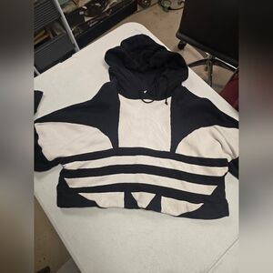 Black and White Women's Crop Sweater